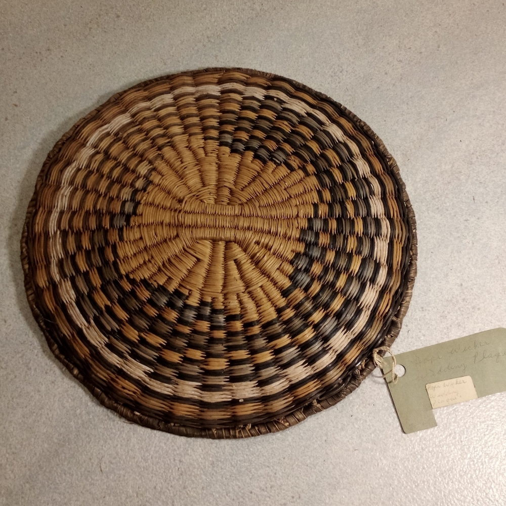 Vintage Native American Hopi Indian Wicker Wedding Plaque